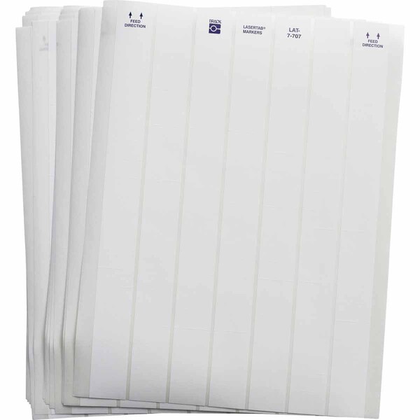 LaserTab Polyester Lbls 0.5 in H x 1 in W White 76/PK